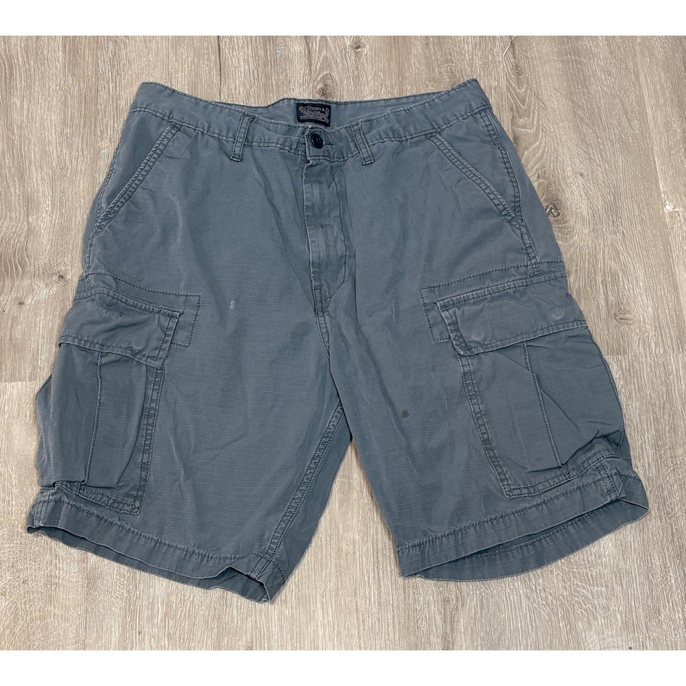 Levis Mens Ripstop Cargo Shorts Grey Size 32 Utility Hiking Outdoor